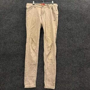 Women's 7/8 Apple Bottoms Skinny Pants Beige Low Rise Y2K Studded Stretch